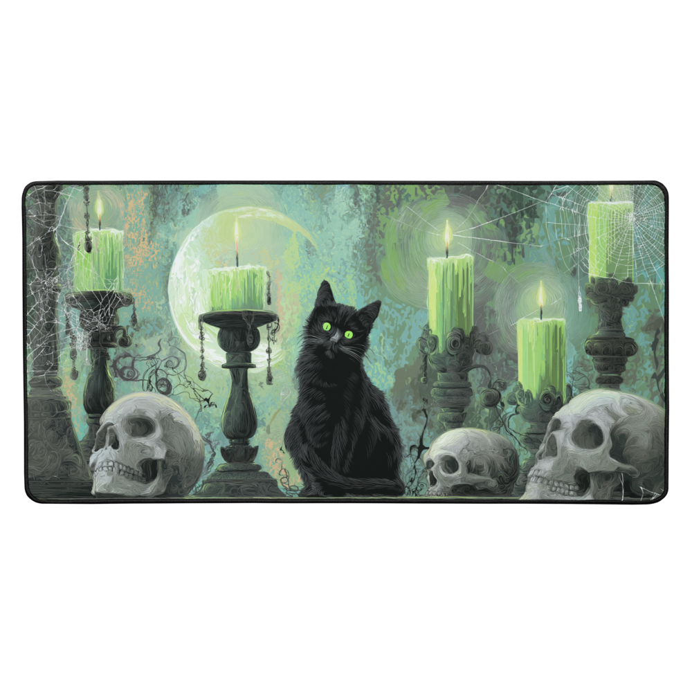 Witching Hour Cat Desk Mat