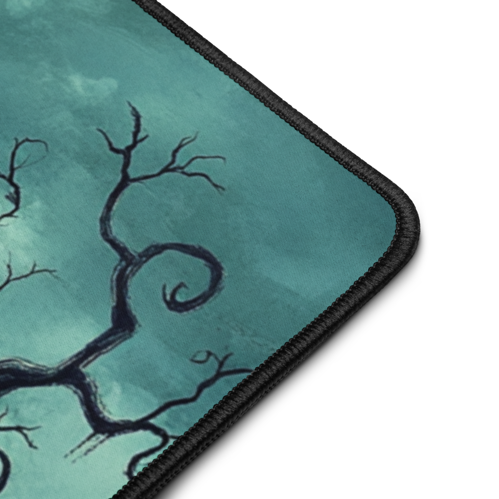 Moonlit Haunted Village Desk Mat